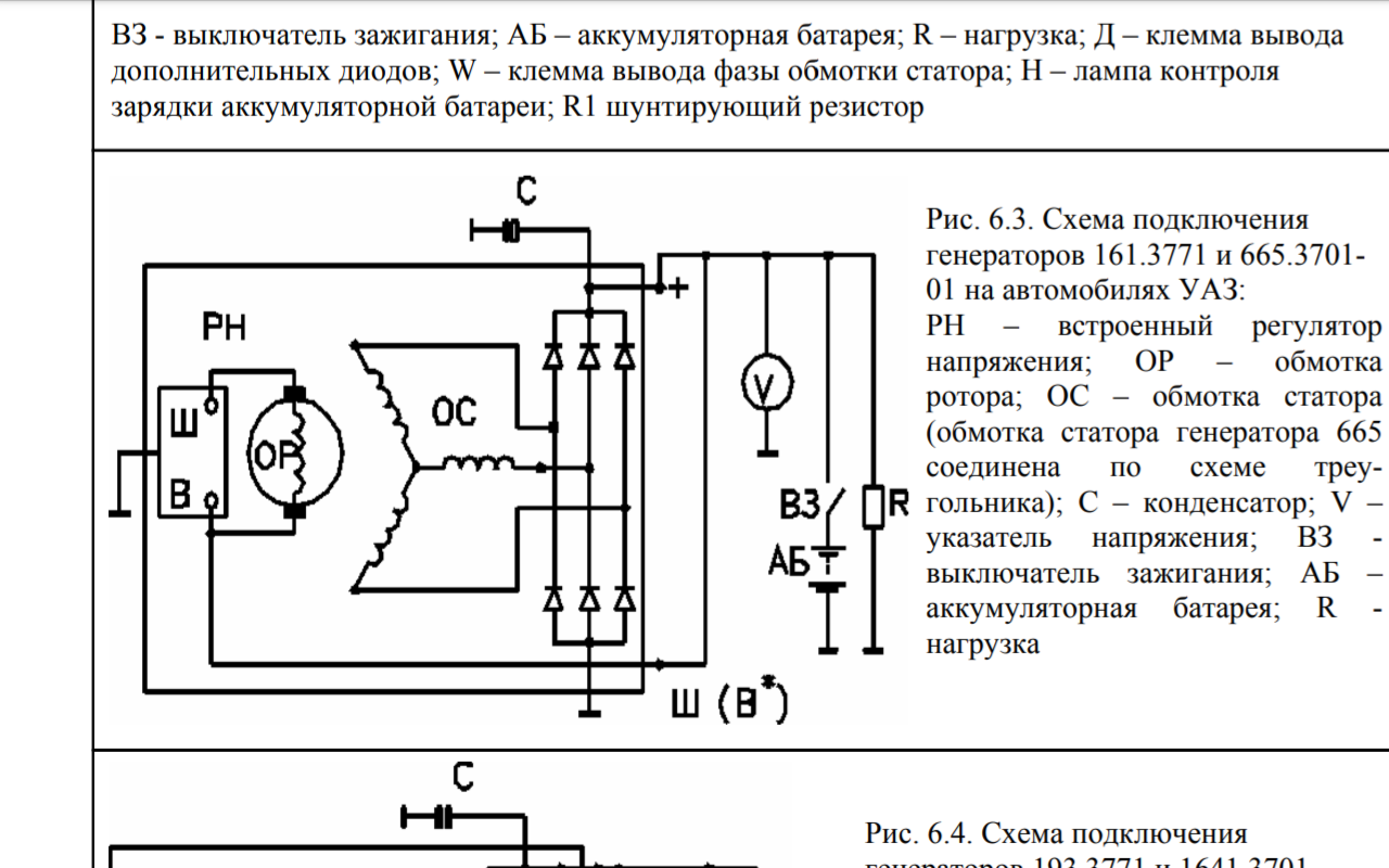 Схема возбуждения генератора газель