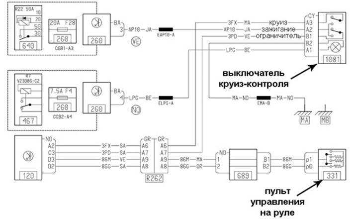 6520-3400006-19 установка круиз-контроля на камаз-65115 (евро-3)