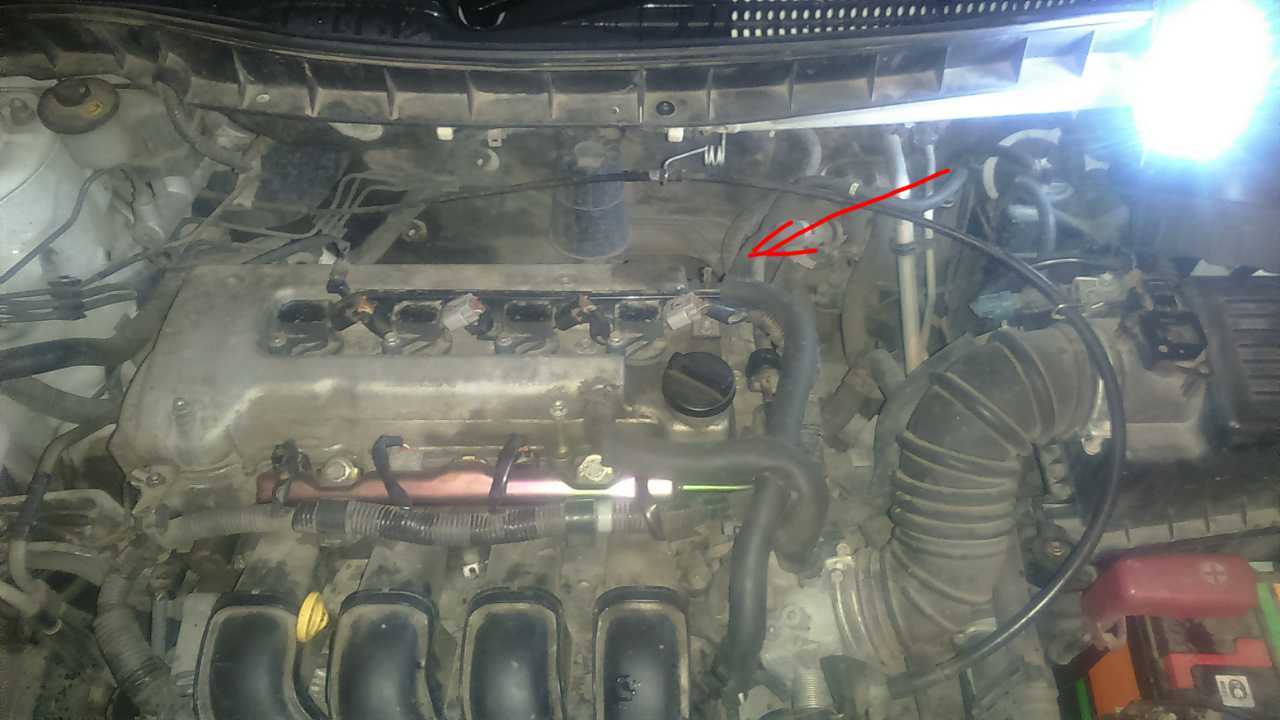Система принудительной вентиляции картера (pcv) toyota corolla с 2001 года