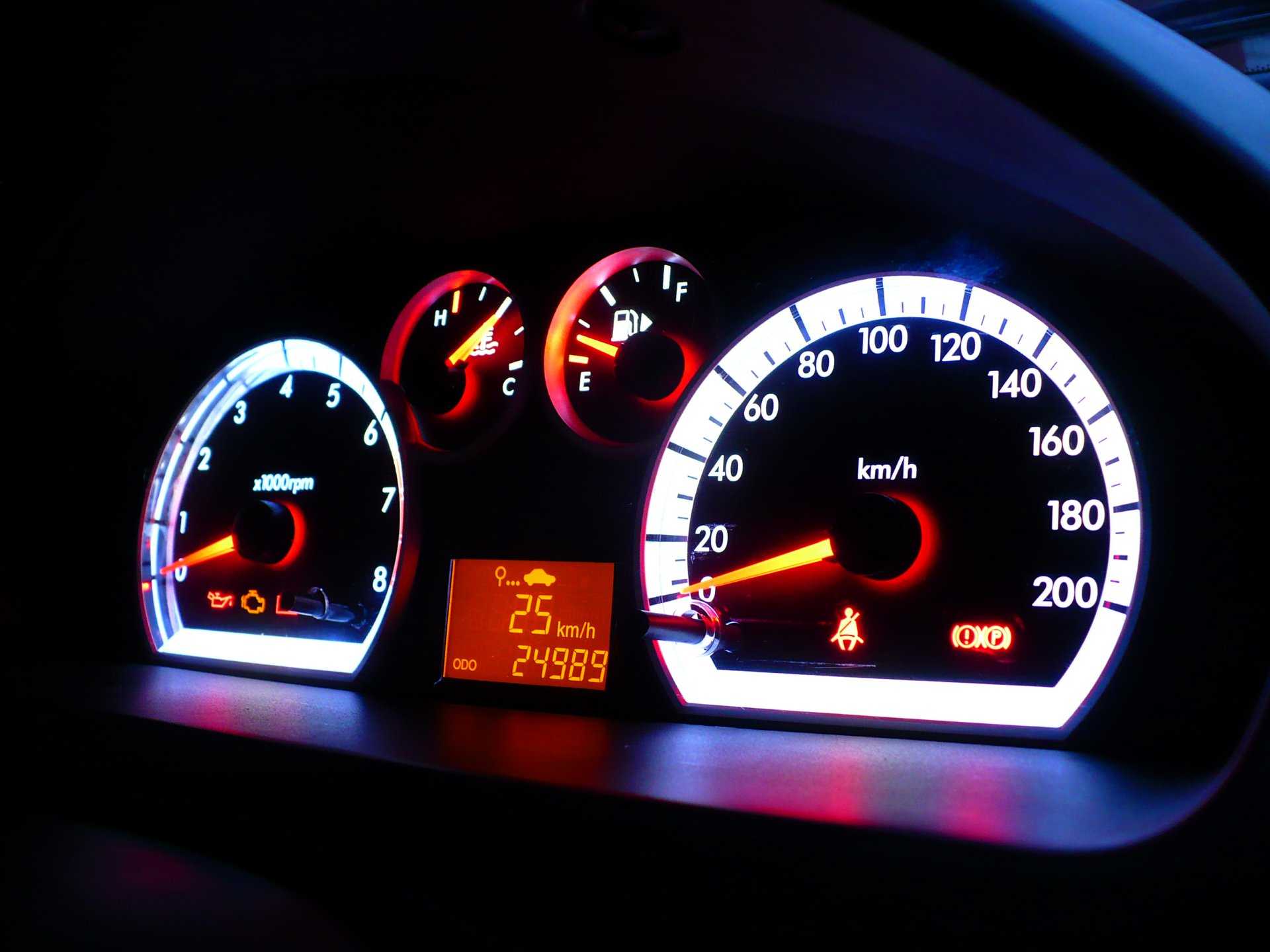 Пересвет приборной панели шевроле авео т250