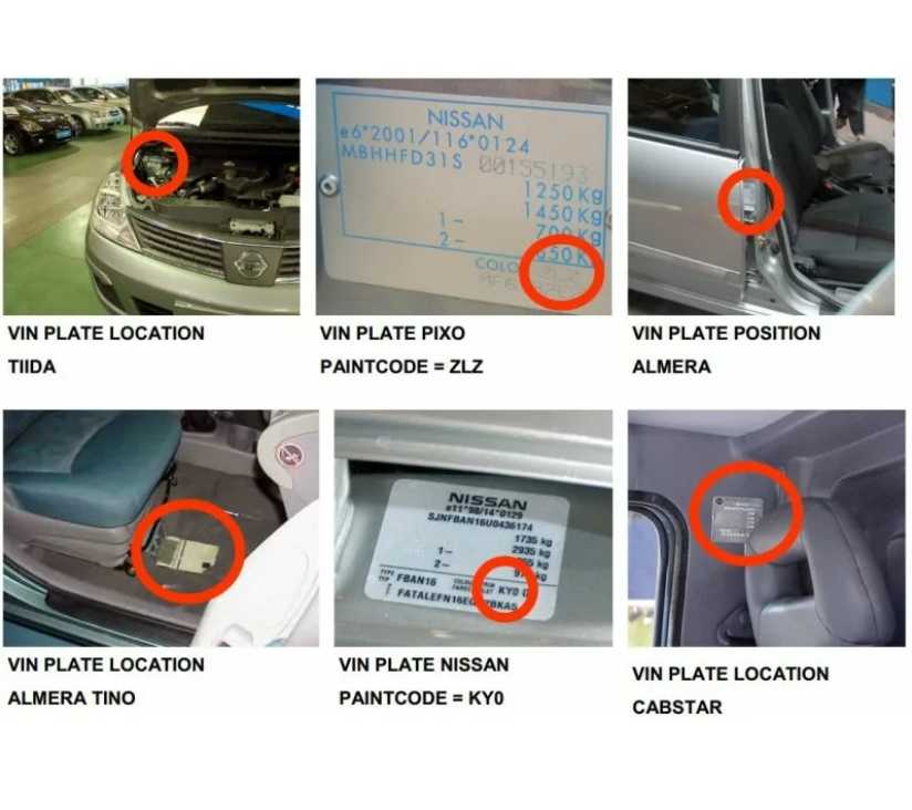 Где находится vin-код nissan almera classic: описание и размещение на автомобиле
