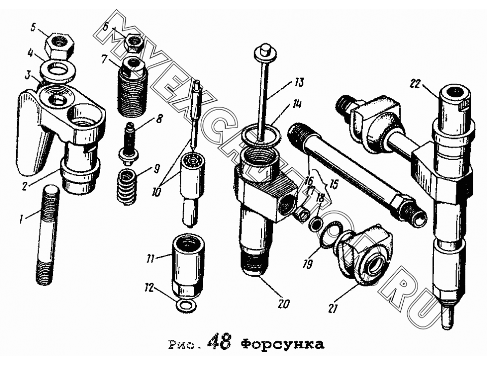 Схема подключения форсунок ямз 238 тнвд