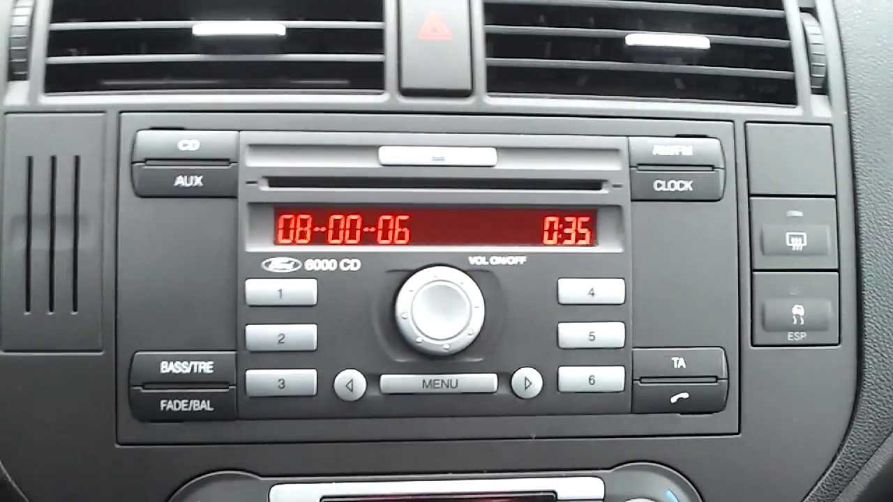 Как снять магнитолу 6000cd на форд