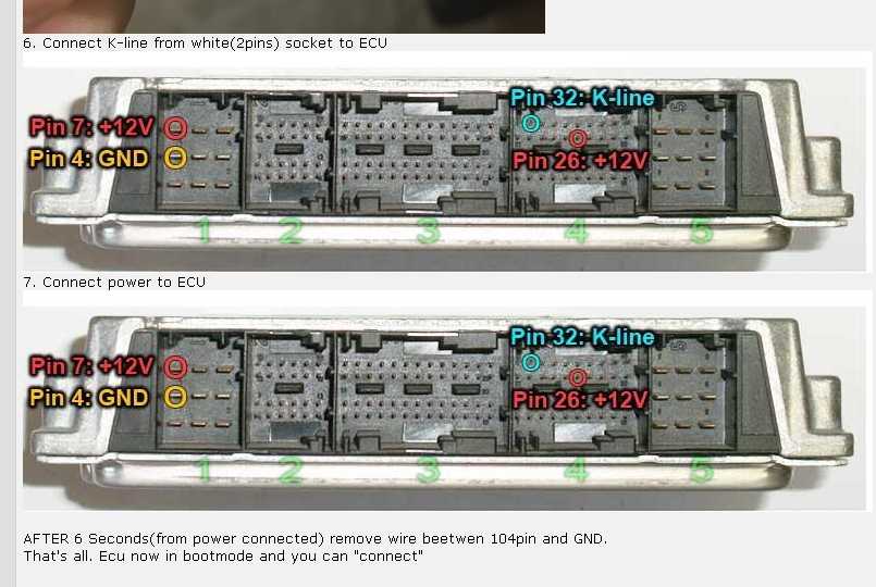Распиновка эбу siemens vdo 5wy1a19a simk43