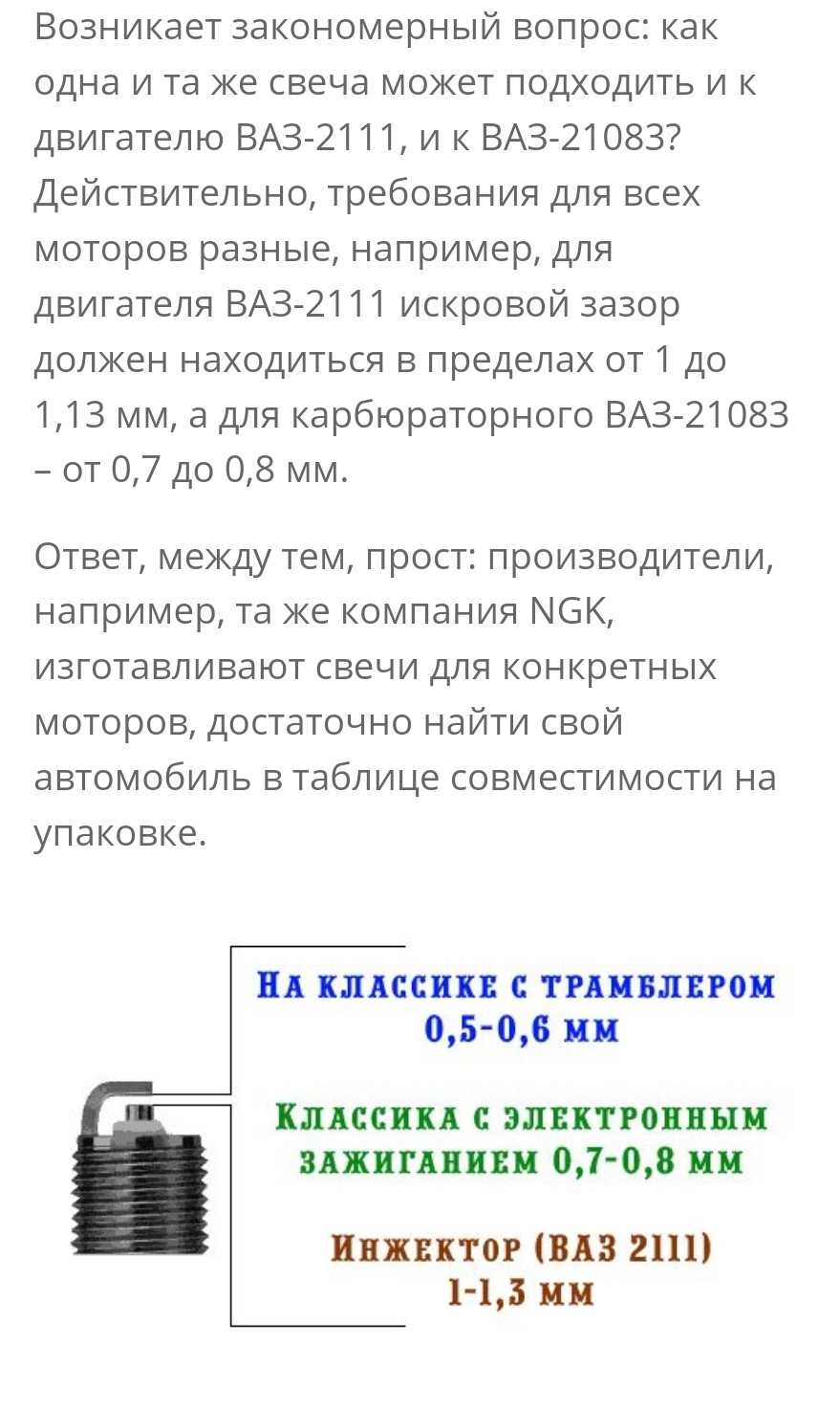 Какие свечи зажигания подходят на шевроле ланос: рекомендации и советы